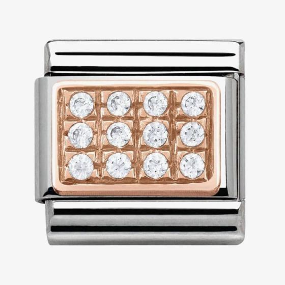 Nomination CLASSIC Rose Gold White Pavé Charm 430301/01