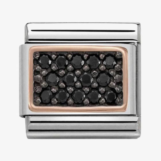 Nomination CLASSIC Rose Gold Black Cubic Zirconia Charm 430313/03