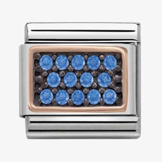 Nomination CLASSIC Rose Gold Blue Cubic Zirconia Charm 430313/06