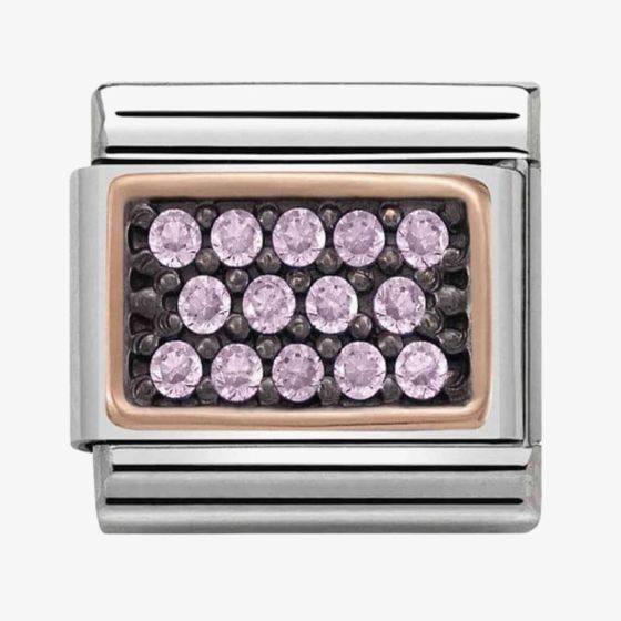 Nomination CLASSIC Rose Gold Pink Cubic Zirconia Charm 430313/07