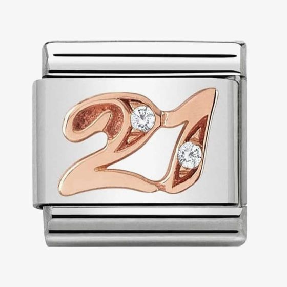 Nomination CLASSIC Rose Gold Number 21 Charm 430315/21
