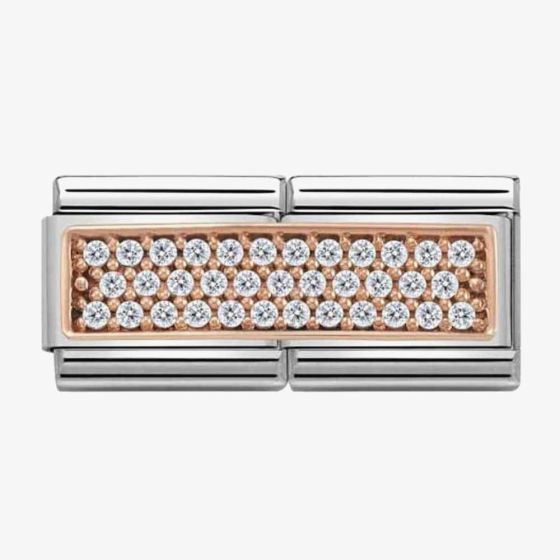 Nomination CLASSIC Rose Gold Double Pavé White Charm 430731/01