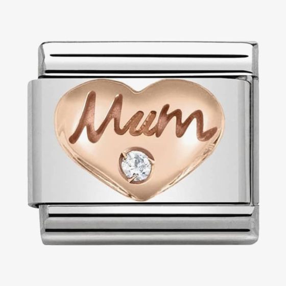 Nomination CLASSIC Rose Gold Symbols Mum Heart Charm 430305/10