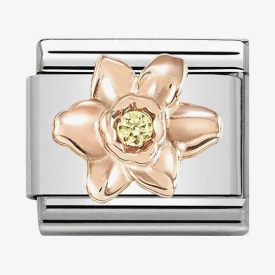 Nomination CLASSIC Rose Gold Yellow Daffodil Charm 430305/13