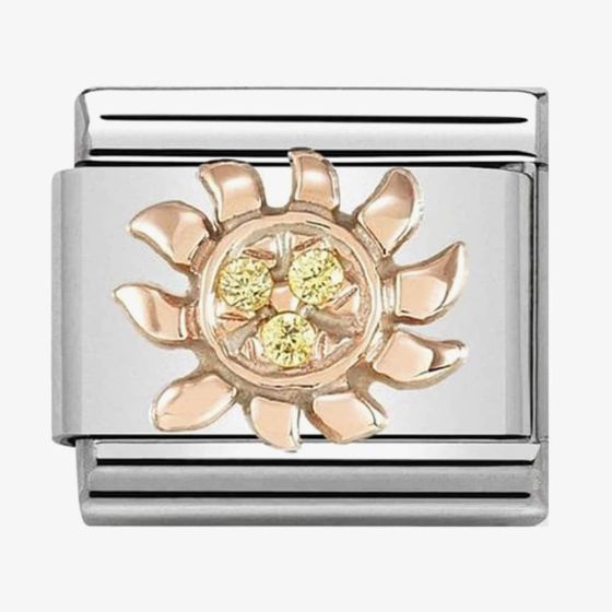 Nomination CLASSIC Rose Gold Sun With Yellow Stones Charm 430305/18