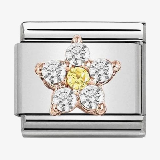 Nomination CLASSIC Rose Gold Yellow And White Flower Charm 430317/03