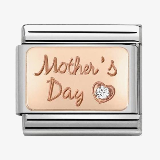 Nomination CLASSIC Rose Gold Mother's Day Cubic Zirconia Heart Charm 430316/01