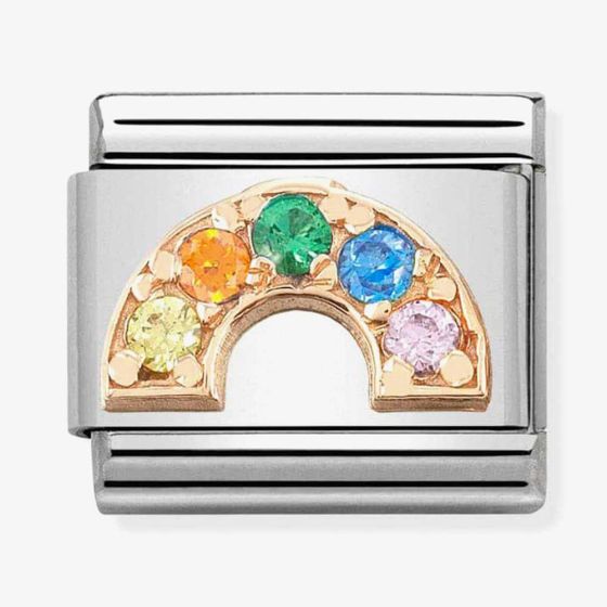 Nomination CLASSIC Rose Gold Zirconia Rainbow Charm 430302/32 *