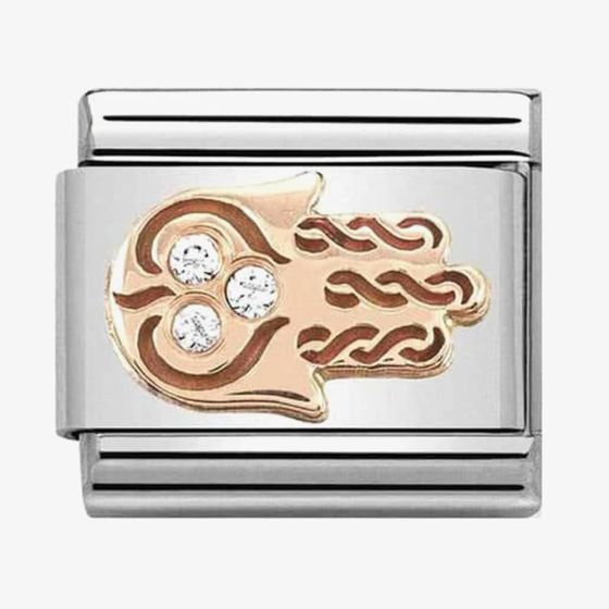 Nomination CLASSIC Rose Gold Hand Of Fatima With Zirconia Charm 430305/33 *