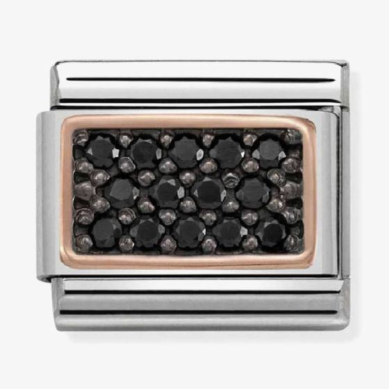 Nomination Classic Rose-Gold and Black 'Gemstones' Charm 430313/03