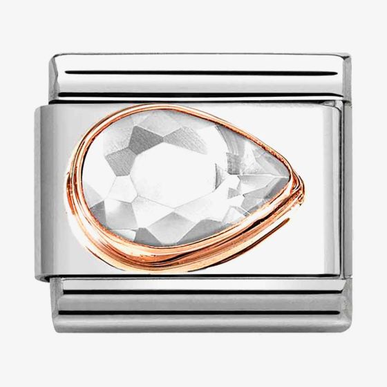 Nomination CLASSIC White Cubic Zirconia Right Drop Charm 430606/010