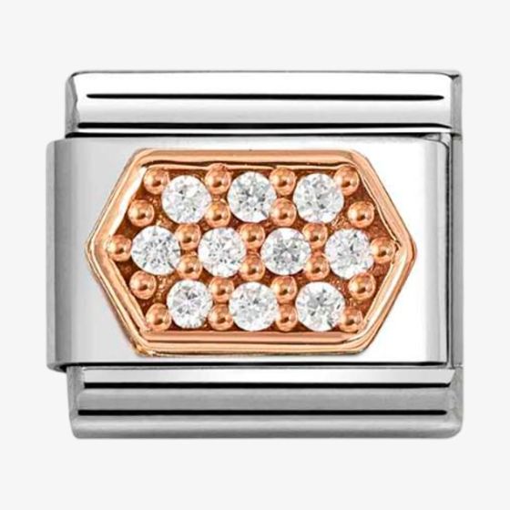 Nomination CLASSIC Rose Gold Cubic Zirconia Hexagon Charm 430312/03*