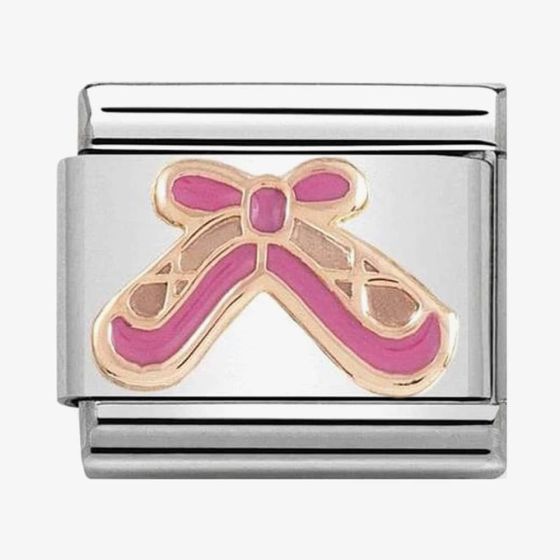 Nomination CLASSIC Rose Gold Ballet Shoes with Pink Enamel Charm 430203/02