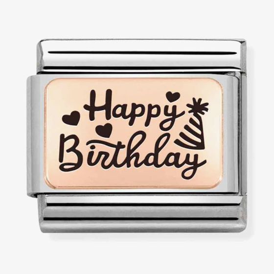 Nomination Composable CLASSIC Plates Happy Birthday Charm 430111/11