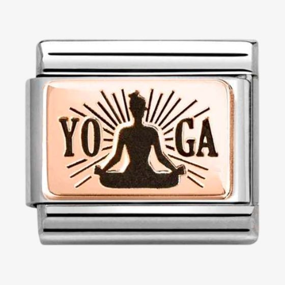 Nomination Stainless Steel 9ct Rose Gold Meditation Yoga Charm 430111/31