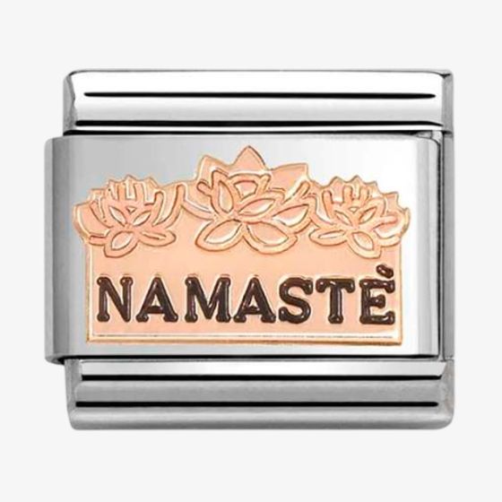 Nomination Stainless Steel 9ct Rose Gold Namaste Flowers Charm 430202/43