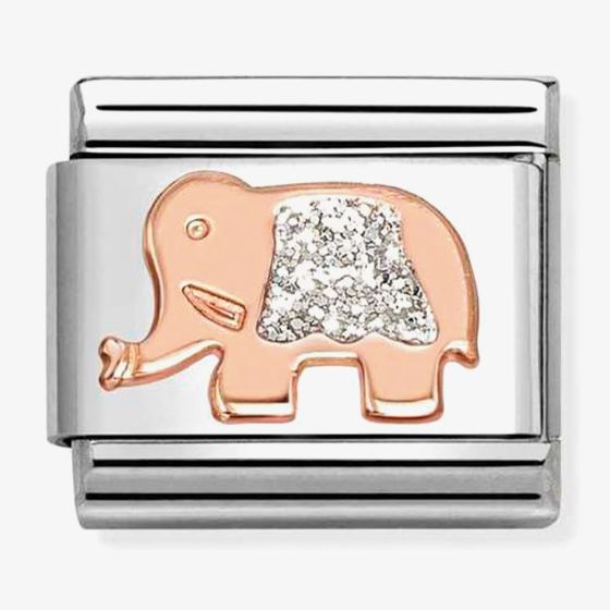 Nomination Composable Classic Rose Gold Glitter Elephant Charm 430205/36