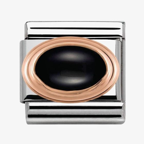Nomination CLASSIC Rose Gold Black Agate Charm 430501/02