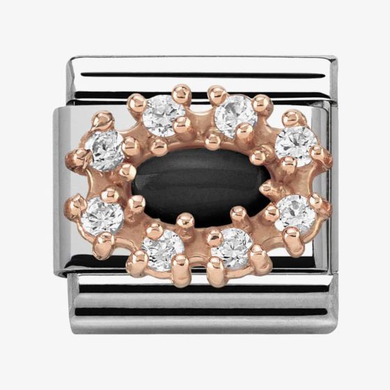Nomination CLASSIC Rose Gold Black Agate Charm 430308/02