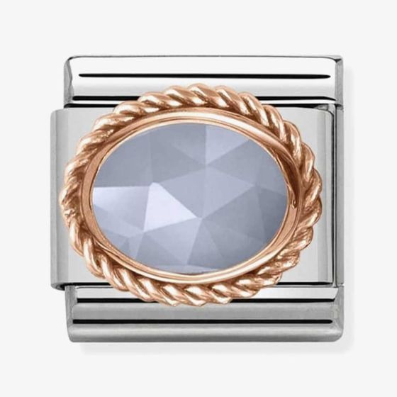 Nomination CLASSIC Rose Gold Stones Bandaged Agate Charm 430507/33