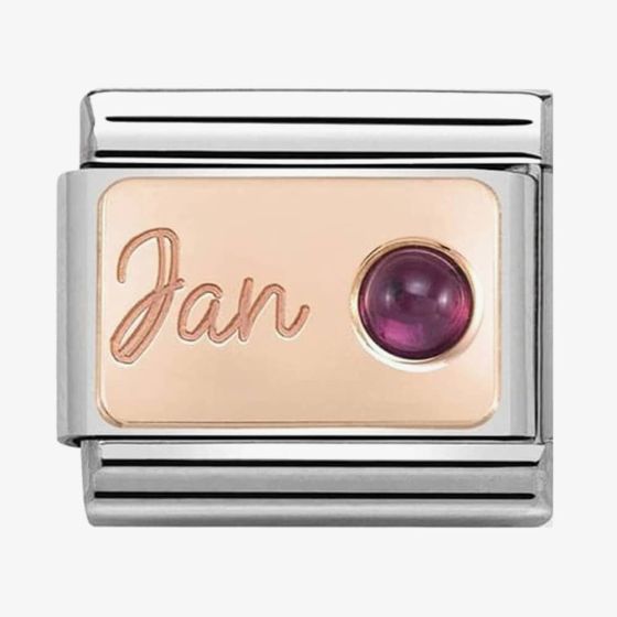 Nomination CLASSIC Rose Gold January Garnet Charm 430508/01