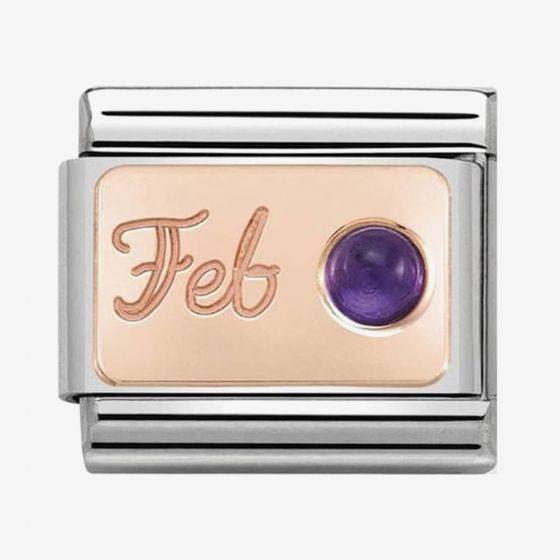 Nomination CLASSIC Rose Gold February Amethyst Charm 430508/02
