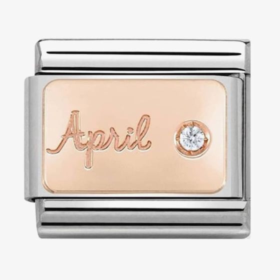 Nomination CLASSIC Rose Gold April Diamond Charm 430508/04