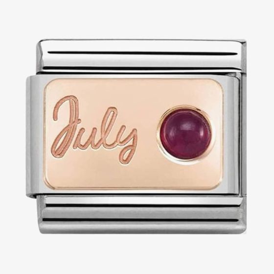Nomination CLASSIC Rose Gold July Ruby Charm 430508/07