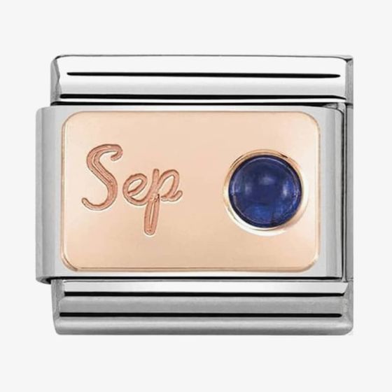 Nomination CLASSIC Rose Gold September Sapphire Charm 430508/09