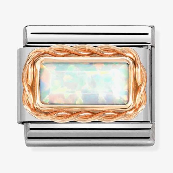 Nomination CLASSIC Composable Rose Gold Baguette White Opal Charm 430512/07