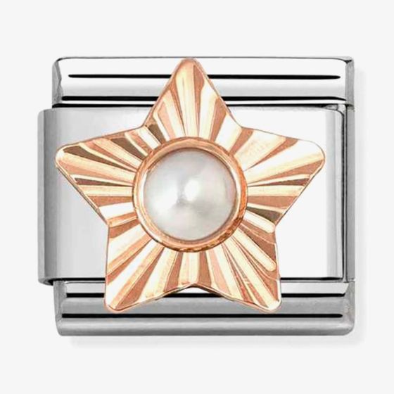 Nomination Classic Rose Gold Star White Pearl Charm 430515/13