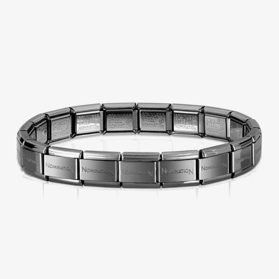 Nomination CLASSIC Stainless Steel 17 Link Gun Metal Bracelet 030001/SI/002 17X LINKS