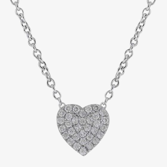 Crislu Miss Crislu Heart Pave Necklace 9010069N13CZ