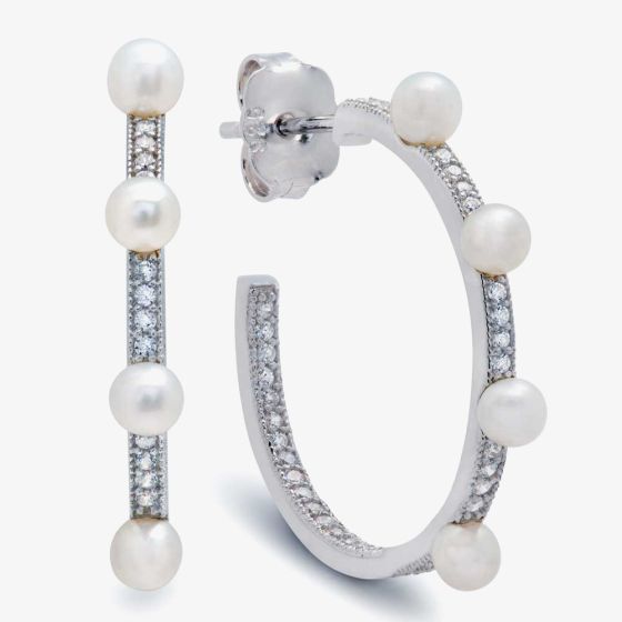 Crislu Ladies Classic Freshwater Pearl Earrings 9010135E00PL 