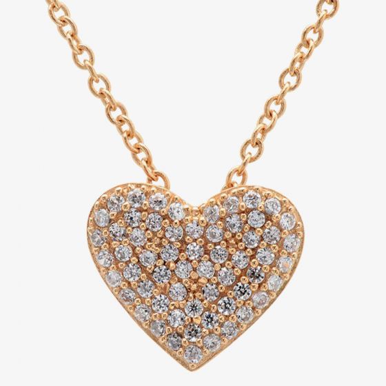 Crislu Simply Pavé Heart Necklace 8010442N16CZ