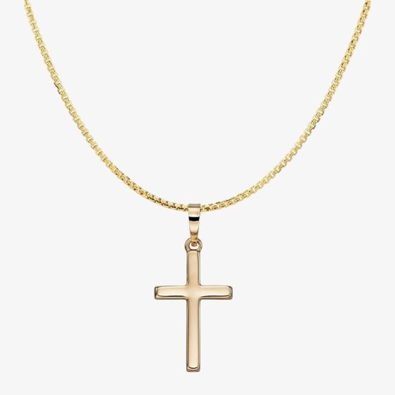 9ct Yellow Gold Medium Cross Pendant GP2108 GN141