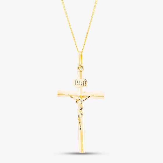 9ct Yellow Gold Large Crucifix Pendant 1.64.0063