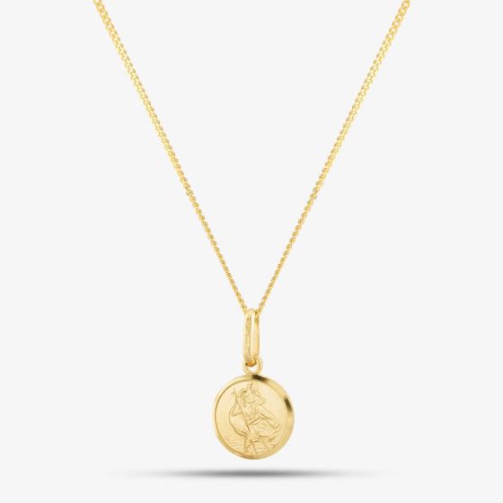 9ct Gold St Christopher and Chain SC001 CN025-16 