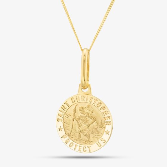 9ct Yellow Gold St Christopher Necklace 1.61.7609