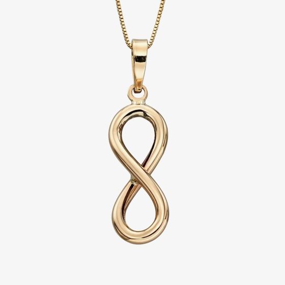 9ct Yellow Gold Infinity Symbol Pendant GP2109 GN141