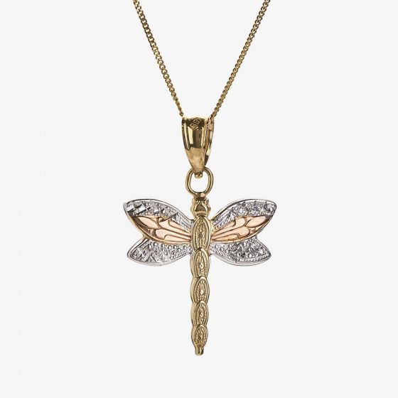9ct 3 Colour Dragonfly Pendant 3.63.1103