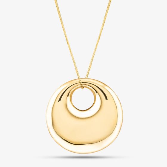 9ct Yellow Gold Open Disc Pendant GP2167 GN141