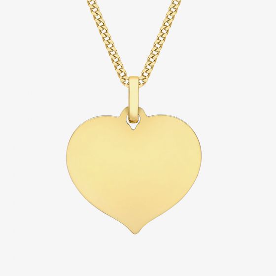9ct Yellow Gold Polished Heart Necklace 1.68.5311