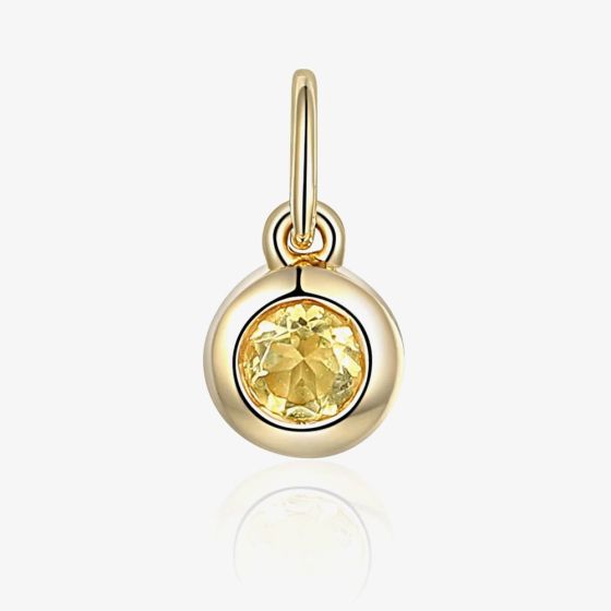 9ct Yellow Gold 0.15ct Citrine Birthstone Bubble Charm NTCH409CIT-9YG