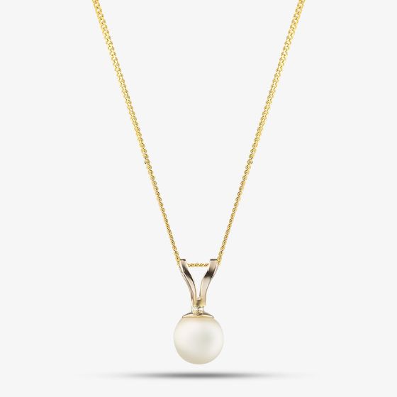 9ct Yellow Gold Akoya Pearl Pendant Necklace PNZ105CM