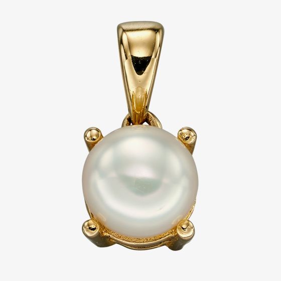 9ct Yellow Gold Freshwater Pearl June Birthstone Loose Pendant GP2193