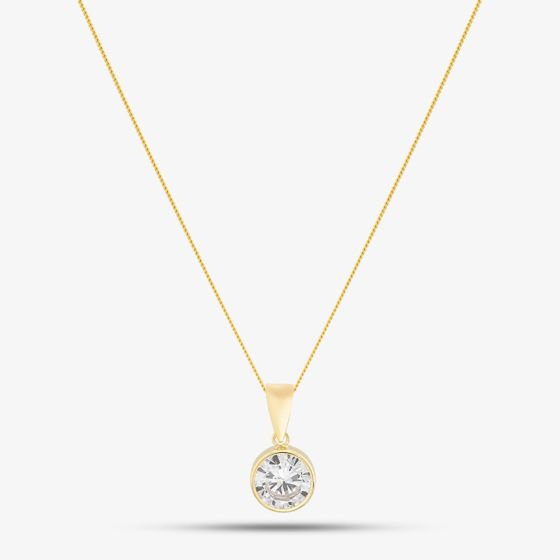 9ct Yellow Gold Cubic Zirconia Necklace 1.61.3852