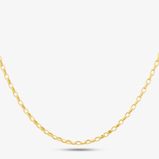 9ct Yellow Gold Rectangle Belcher Chain HOBD-210-9Y