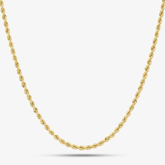9ct Yellow Gold Rope Necklace HLRP-220-9Y