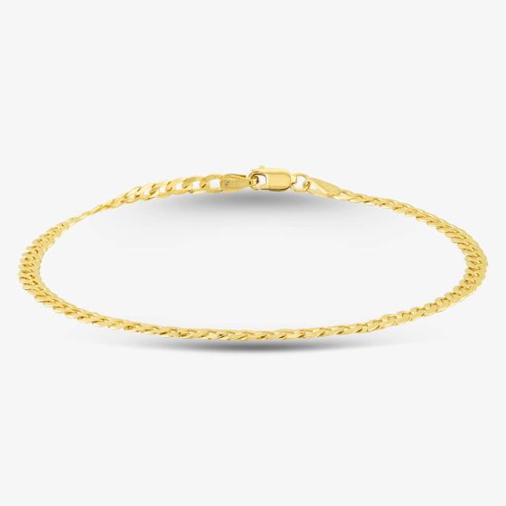 9ct Yellow Gold Curb Bracelet SUFC-340-9Y